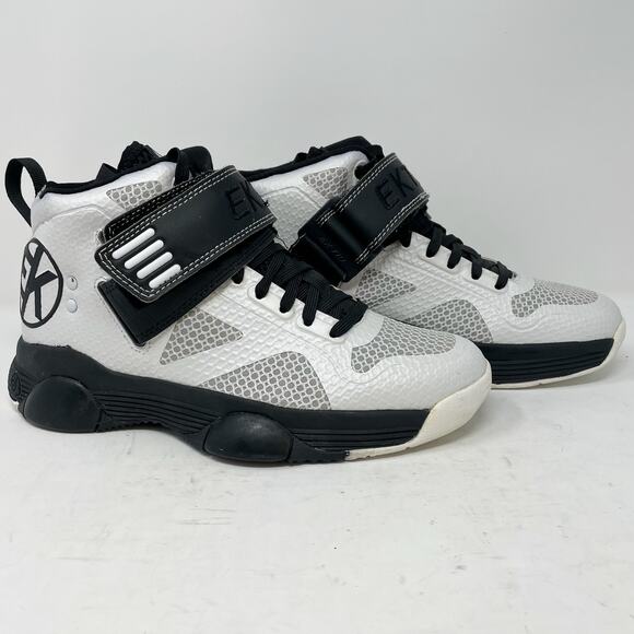 Ektio White Black Breakaway Basketball Shoes Mens Size 8 - Picture 4 of 9